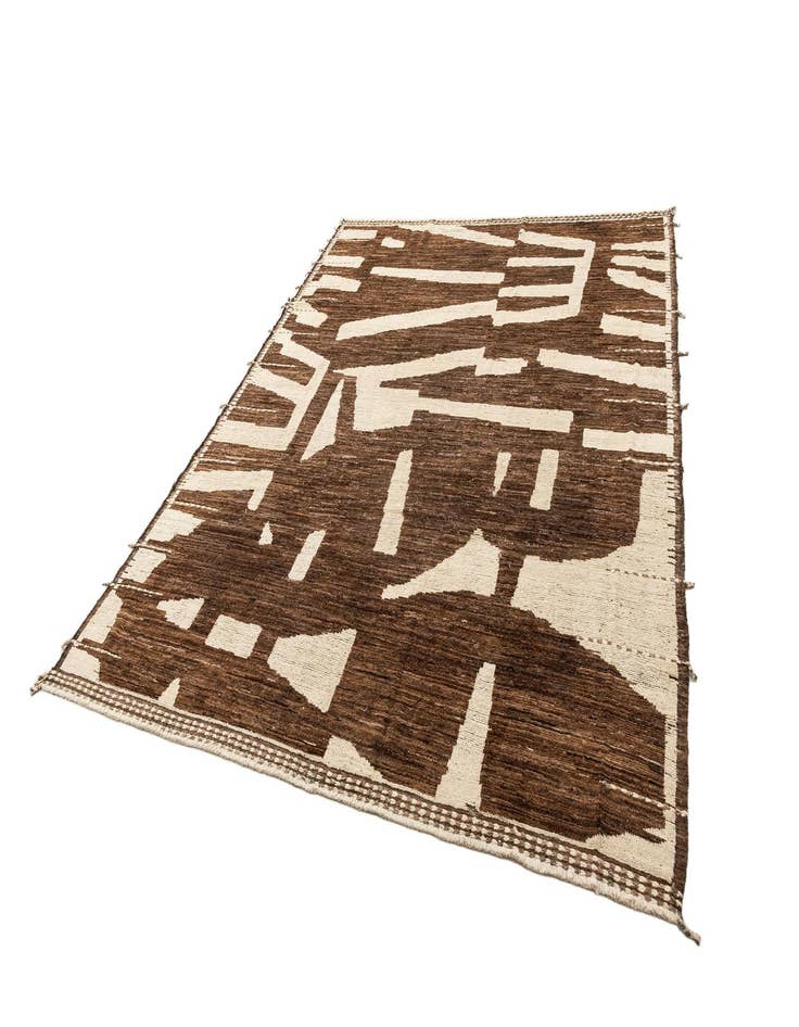 Detail image of 9' 3 x 11' 3  Hand Knotted Beni Marok Rug