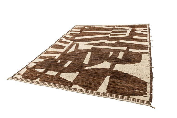 Detail image of 9' 3 x 11' 3 Hand Knotted Beni Marok Rug