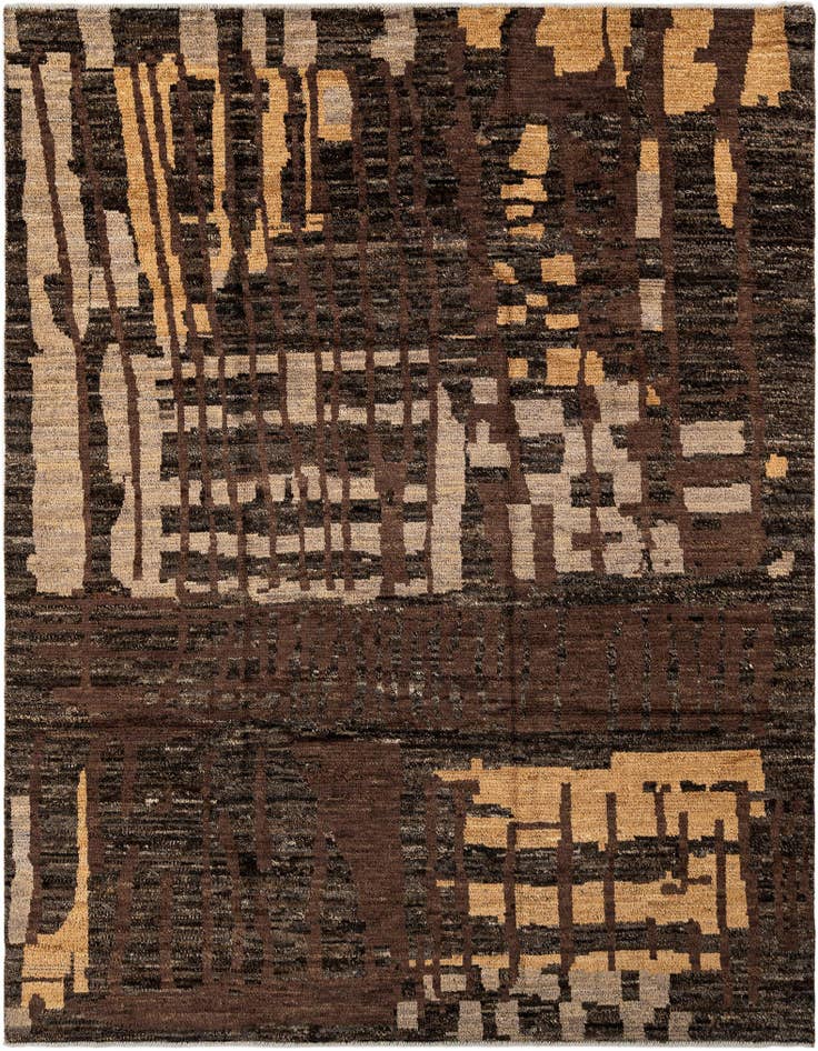 Detail image of 7' 9 x 9' 11 Hand Knotted Beni Marok Rug