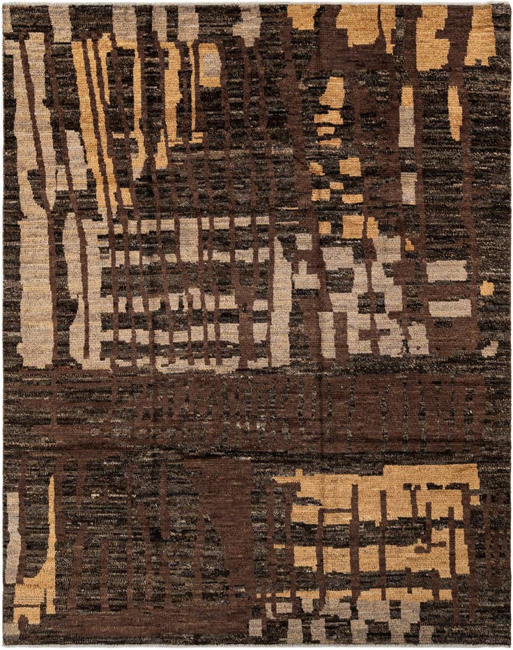Detail image of 7' 9 x 9' 11 Hand Knotted Beni Marok Rug