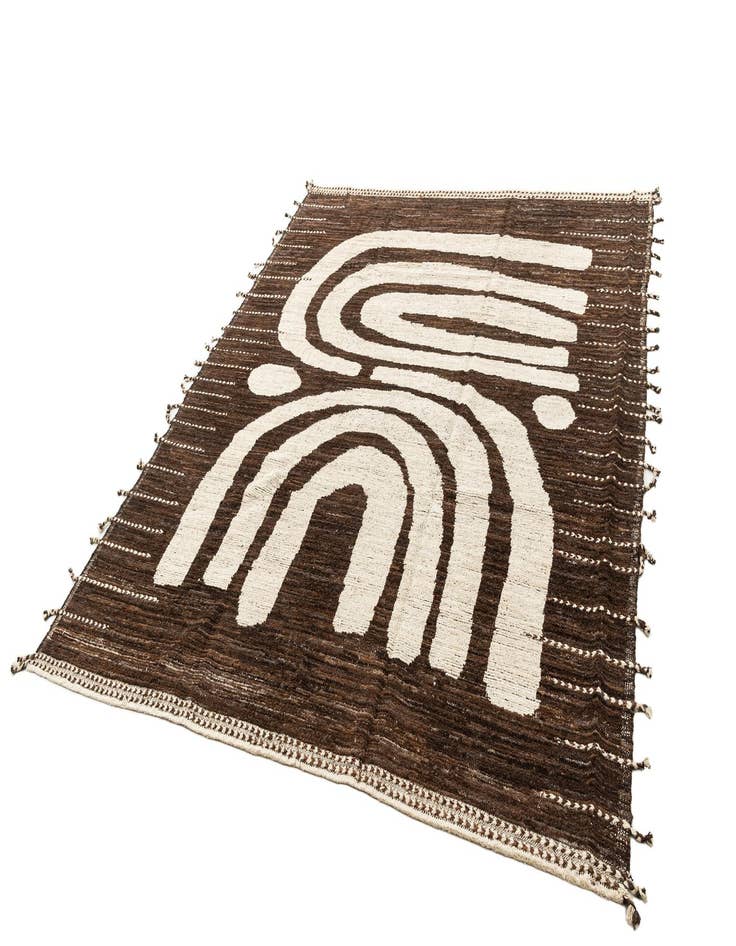 Detail image of 8' 4 x 9' 11 Hand Knotted Beni Marok Rug