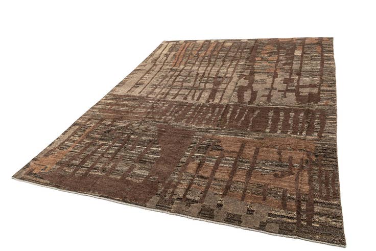 Detail image of 9' x 11' 11 Hand Knotted Beni Marok Rug