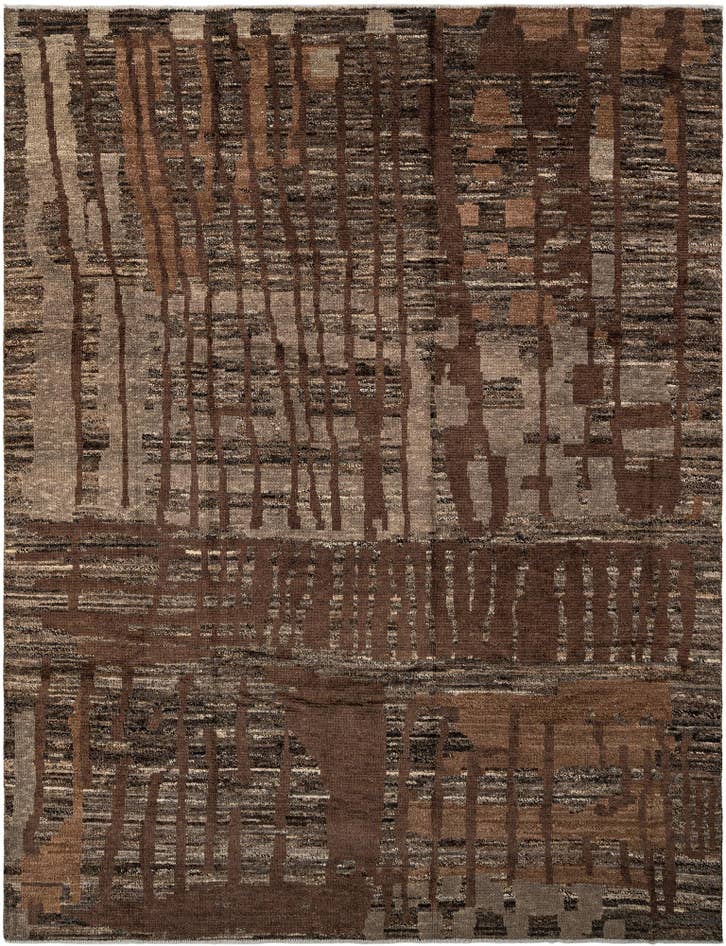 Detail image of 9' x 11' 11 Hand Knotted Beni Marok Rug