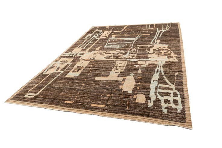 Detail image of 9' x 12' 8 Hand Knotted Beni Marok Rug