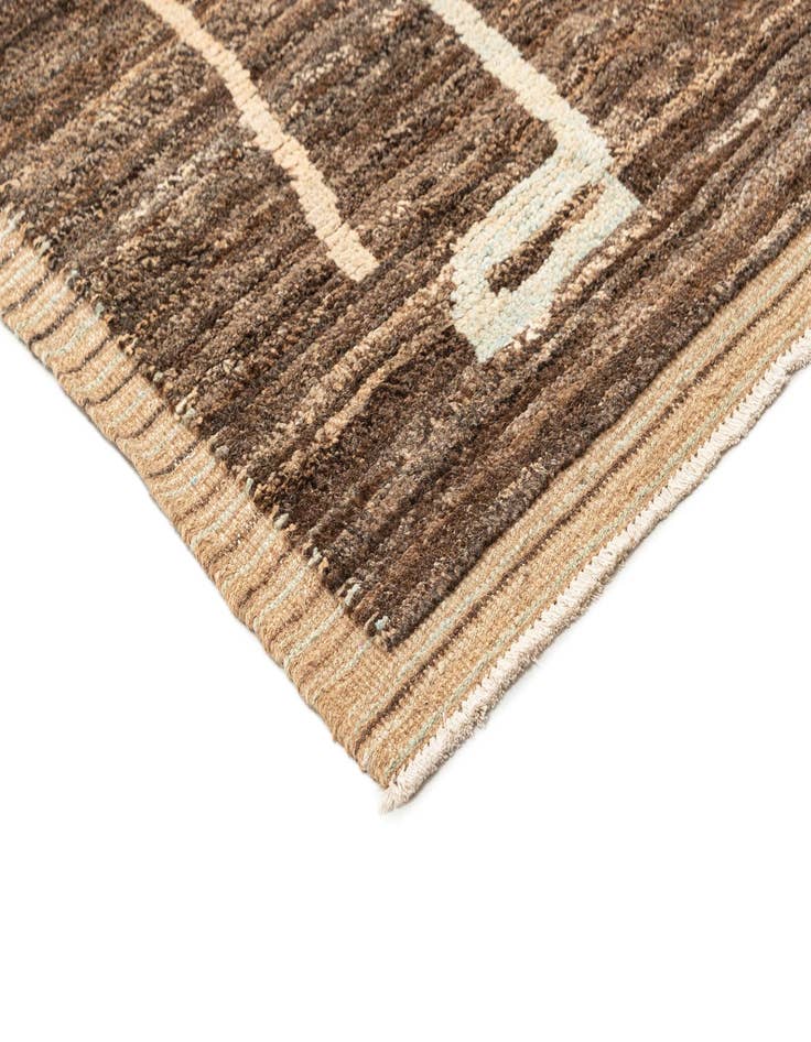 Detail image of 9' x 12' 8  Hand Knotted Beni Marok Rug