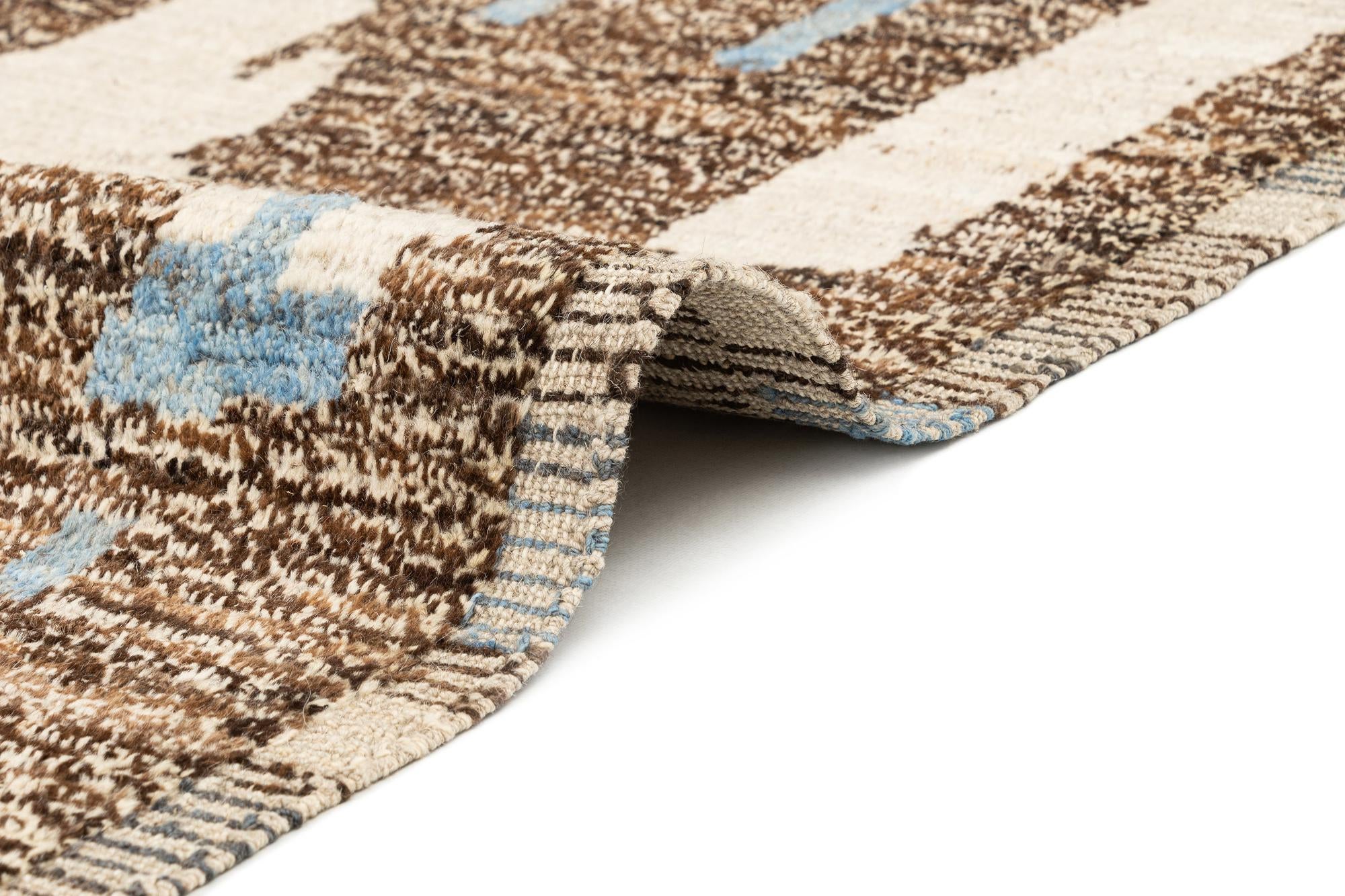 8' x 10' 4 Hand Knotted Beni Marok Rug