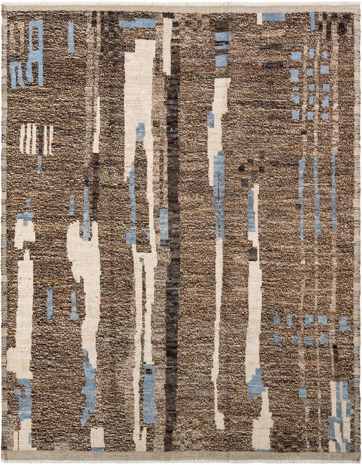 Detail image of 8' x 10' 4 Hand Knotted Beni Marok Rug
