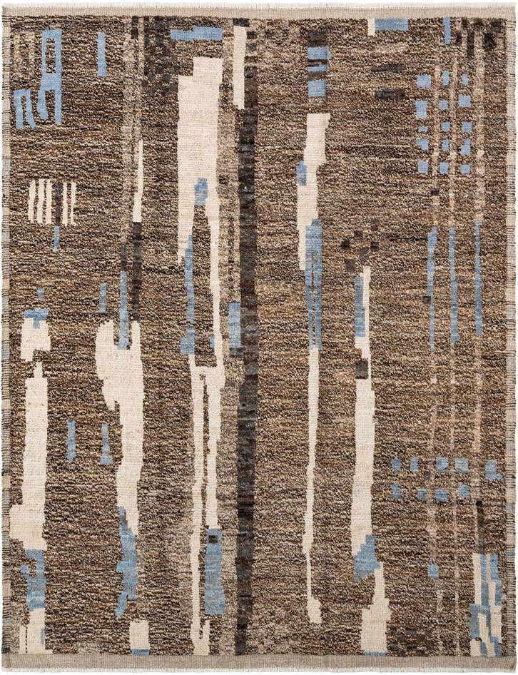 Detail image of 8' x 10' 4 Hand Knotted Beni Marok Rug