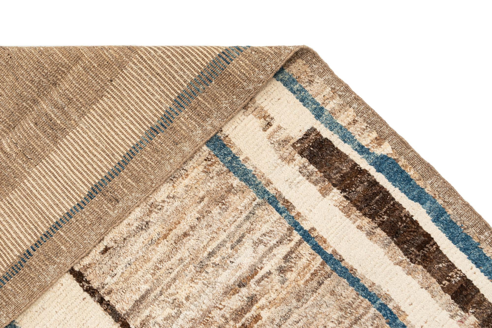 9' 1 x 12' 2 Hand Knotted Beni Marok Rug
