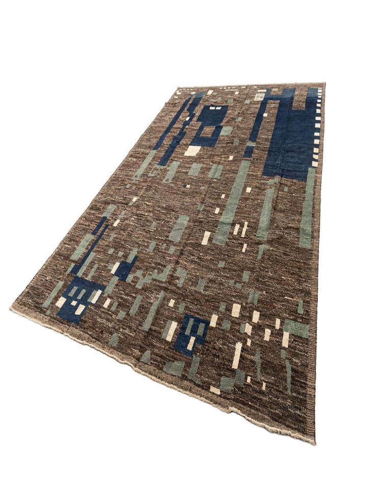 Detail image of 10' x 14' 4  Hand Knotted Beni Marok Rug