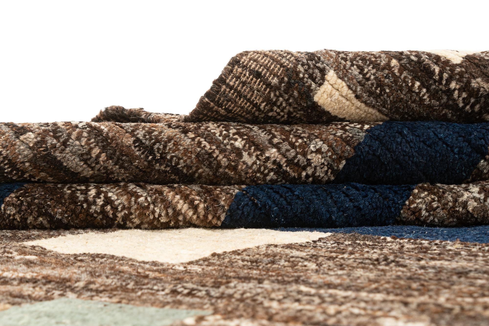 10' x 14' 4 Hand Knotted Beni Marok Rug