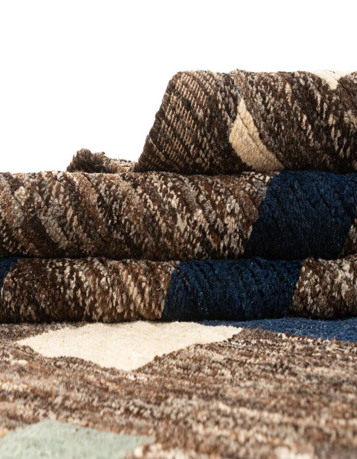 Detail image of 10' x 14' 4  Hand Knotted Beni Marok Rug