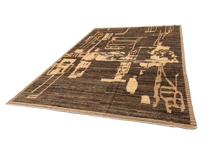 8' 10 x 12' 8 Hand Knotted Beni Marok Rug