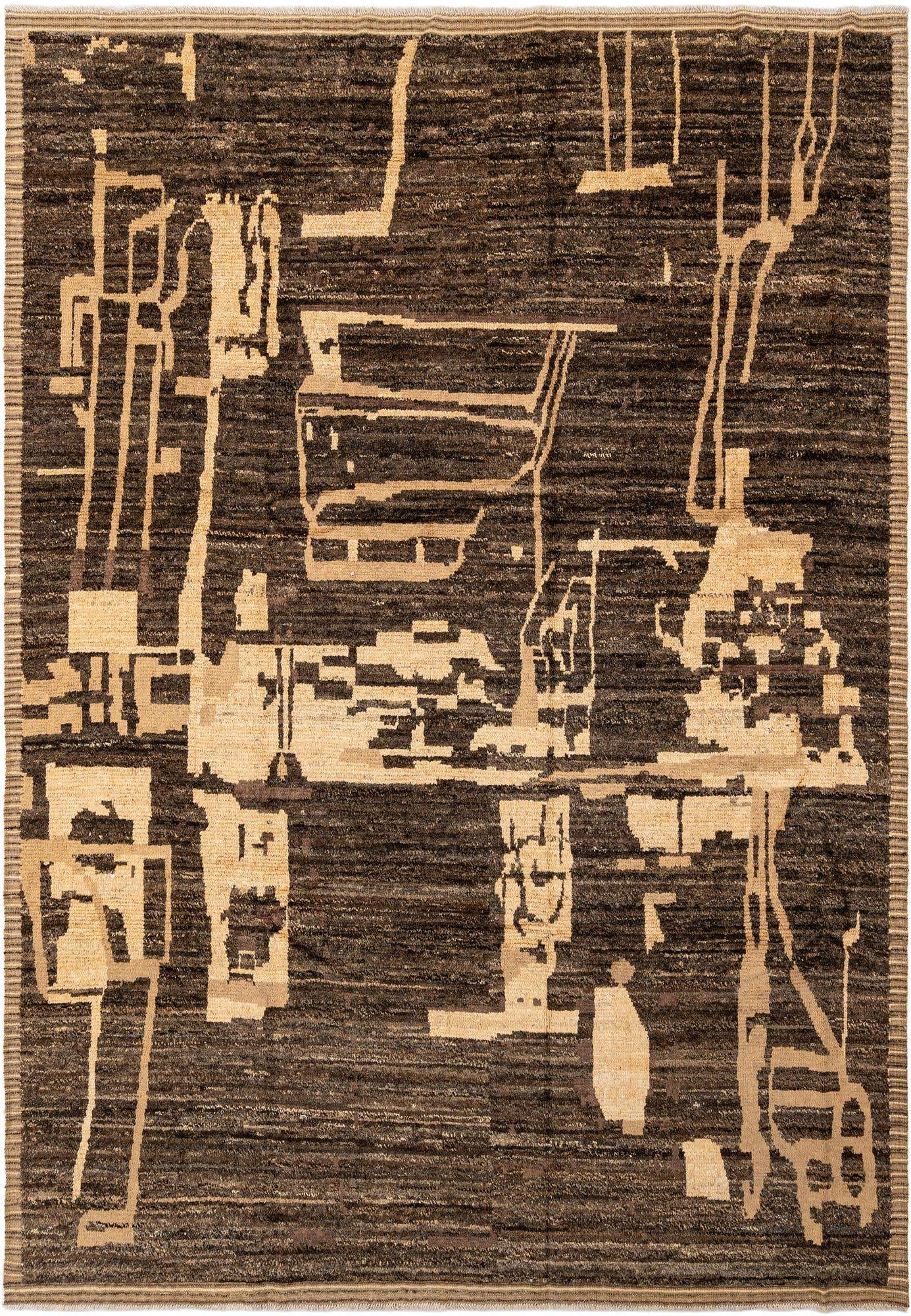 8' 10 x 12' 8 Hand Knotted Beni Marok Rug