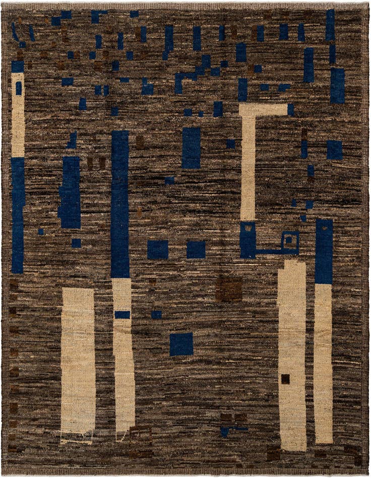 Detail image of 9' 3 x 12' 8 Hand Knotted Beni Marok Rug