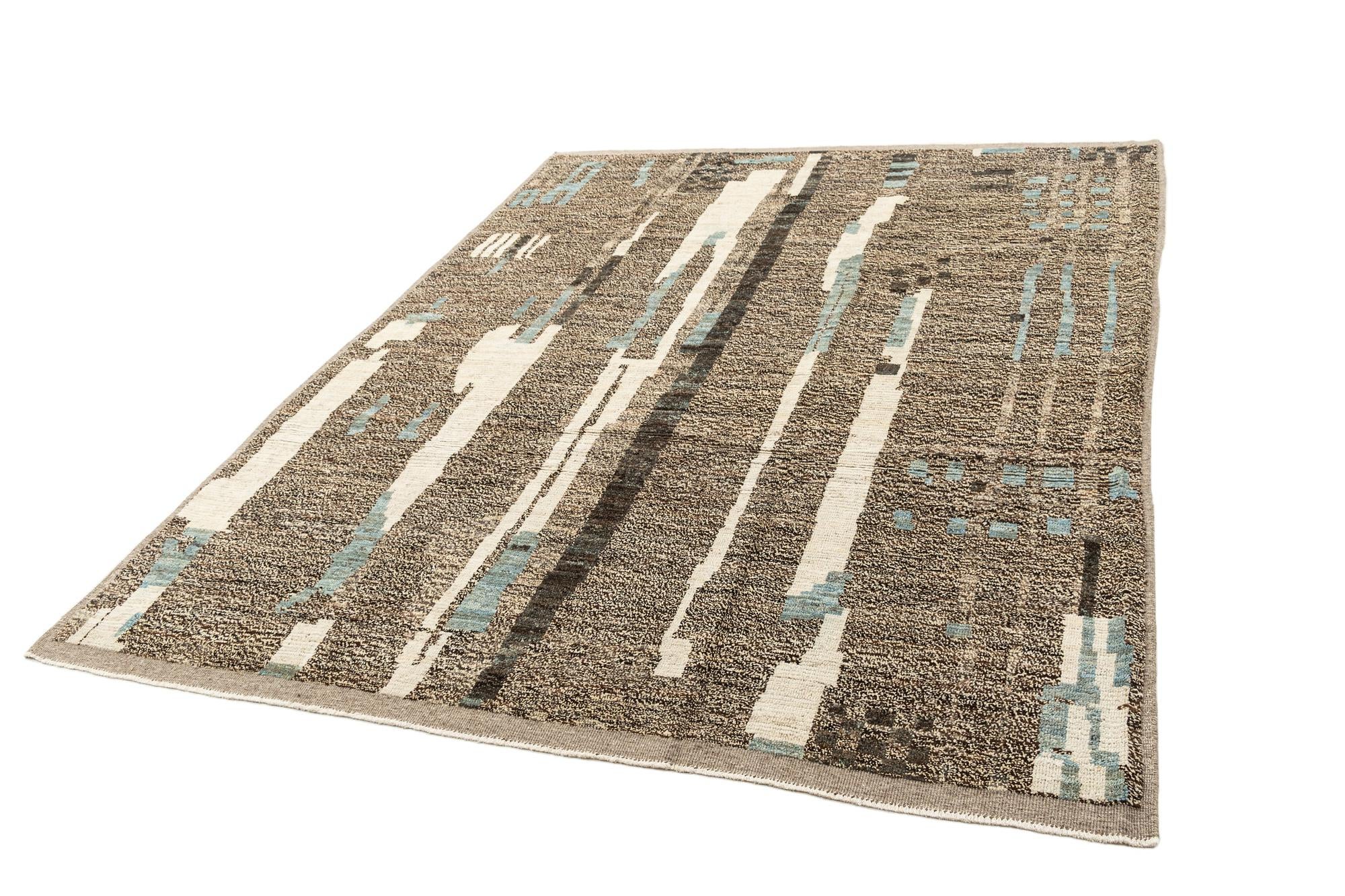 7' 11 x 10' 4 Hand Knotted Beni Marok Rug