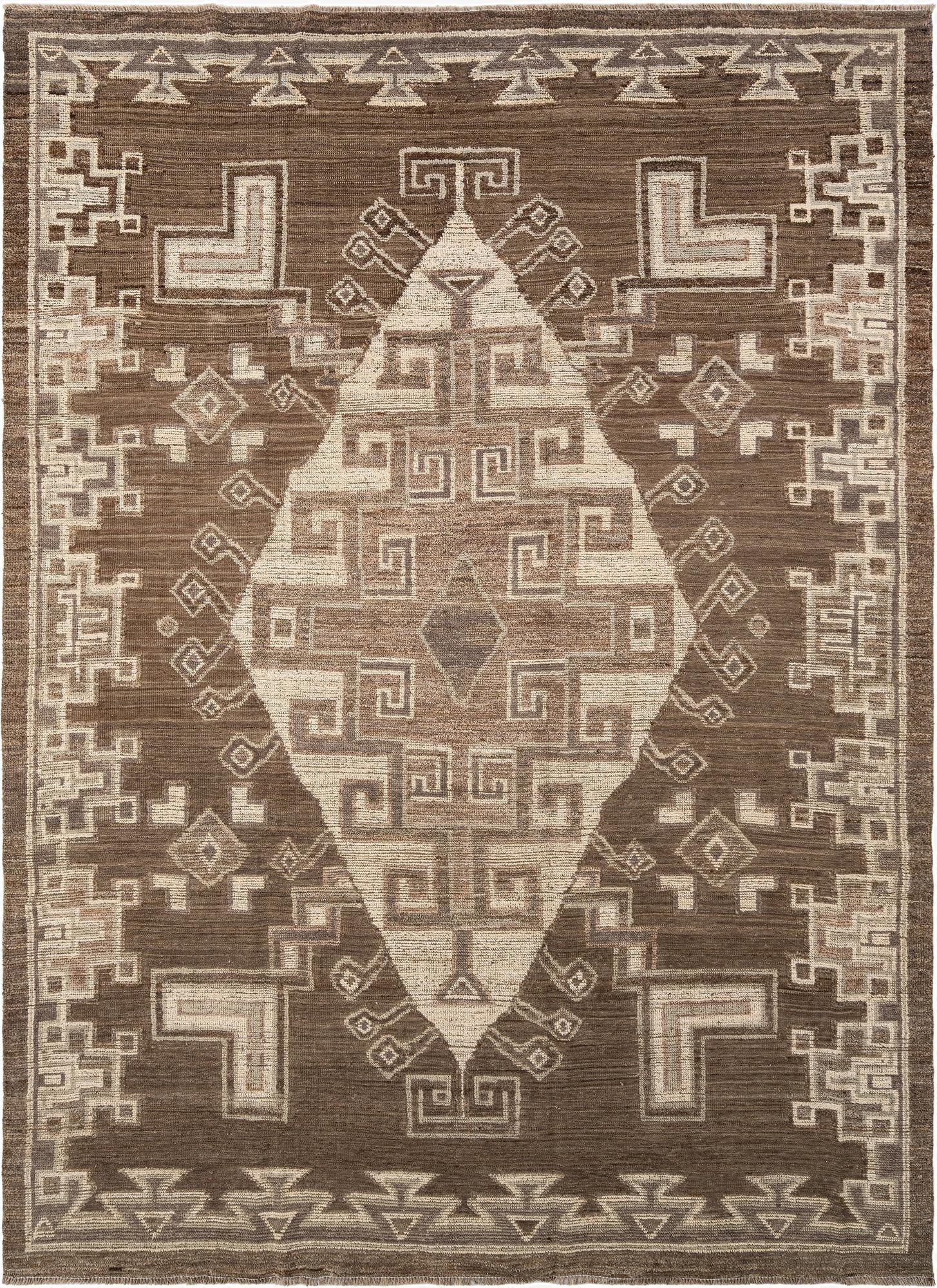 9' 1 x 12' 4  Hand Knotted Beni Marok Rug