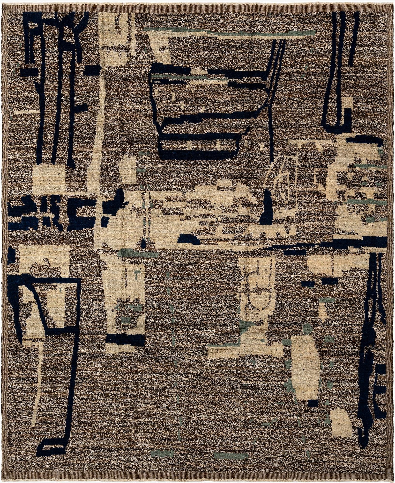 8' 3 x 10' 1  Hand Knotted Beni Marok Rug