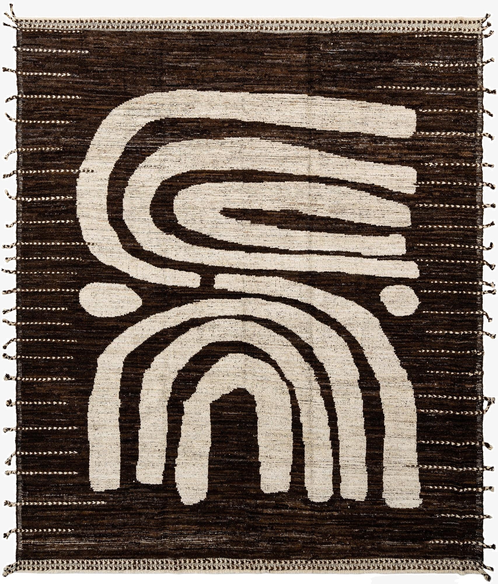 8' 4 x 9' 11 Hand Knotted Beni Marok Rug