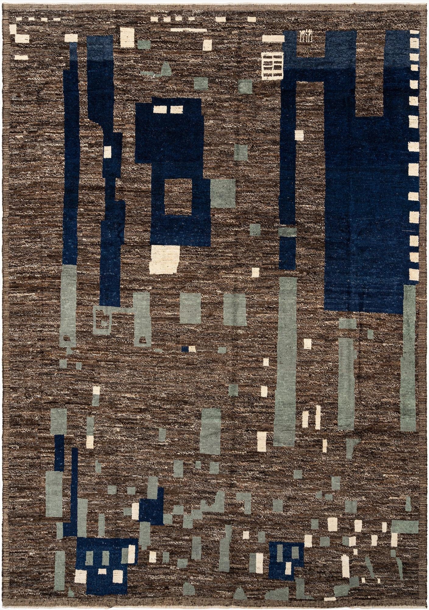 10' x 14' 4  Hand Knotted Beni Marok Rug