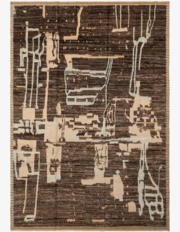 9' x 12' 8 Hand Knotted Beni Marok Rug