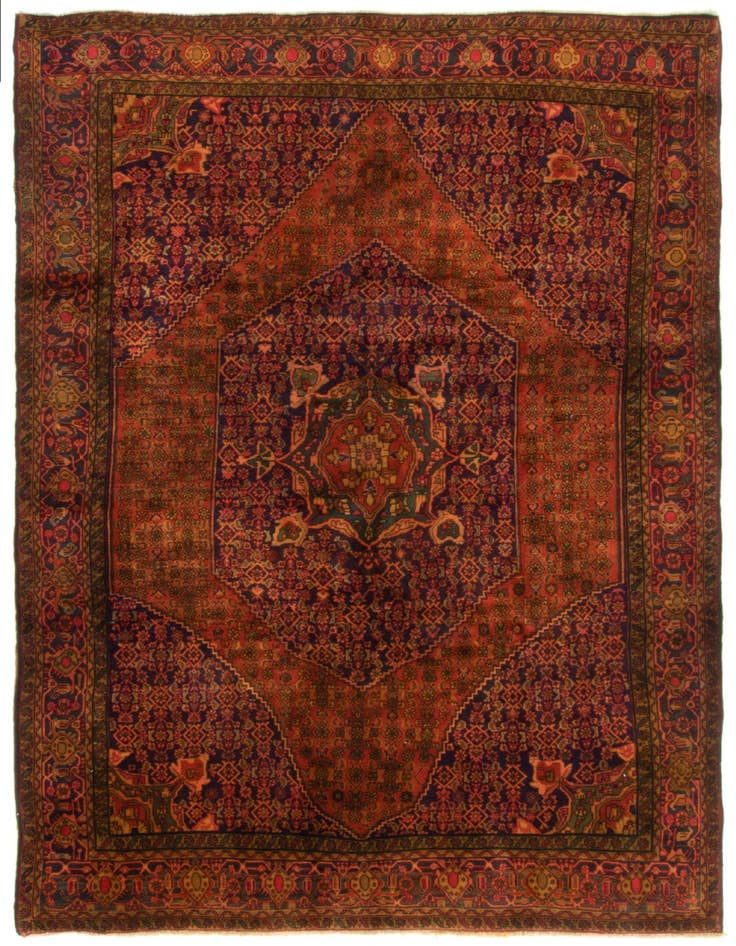 Detail image of 6' 8 x 9' 8 Hand Knotted Bidjar Persian Wool Rug