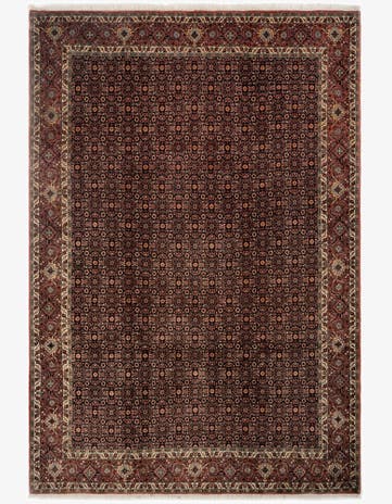 6' 9 x 9' 10 Hand Knotted Bidjar Persian Wool Rug