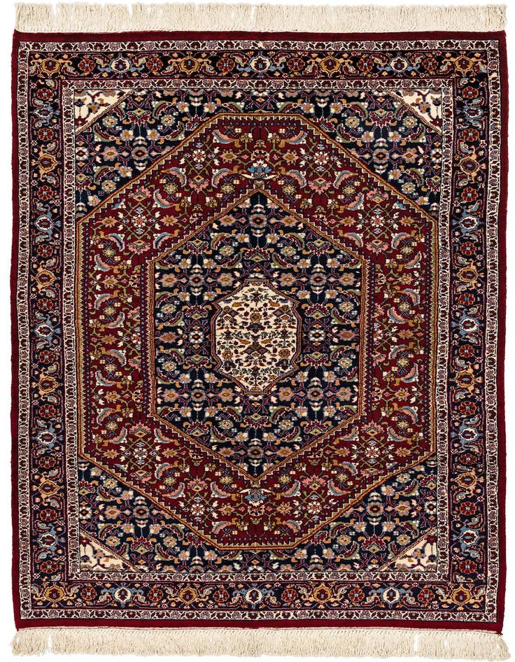 Detail image of 4' 2 x 6' 5 Hand Knotted Birjand Oriental Wool Rug