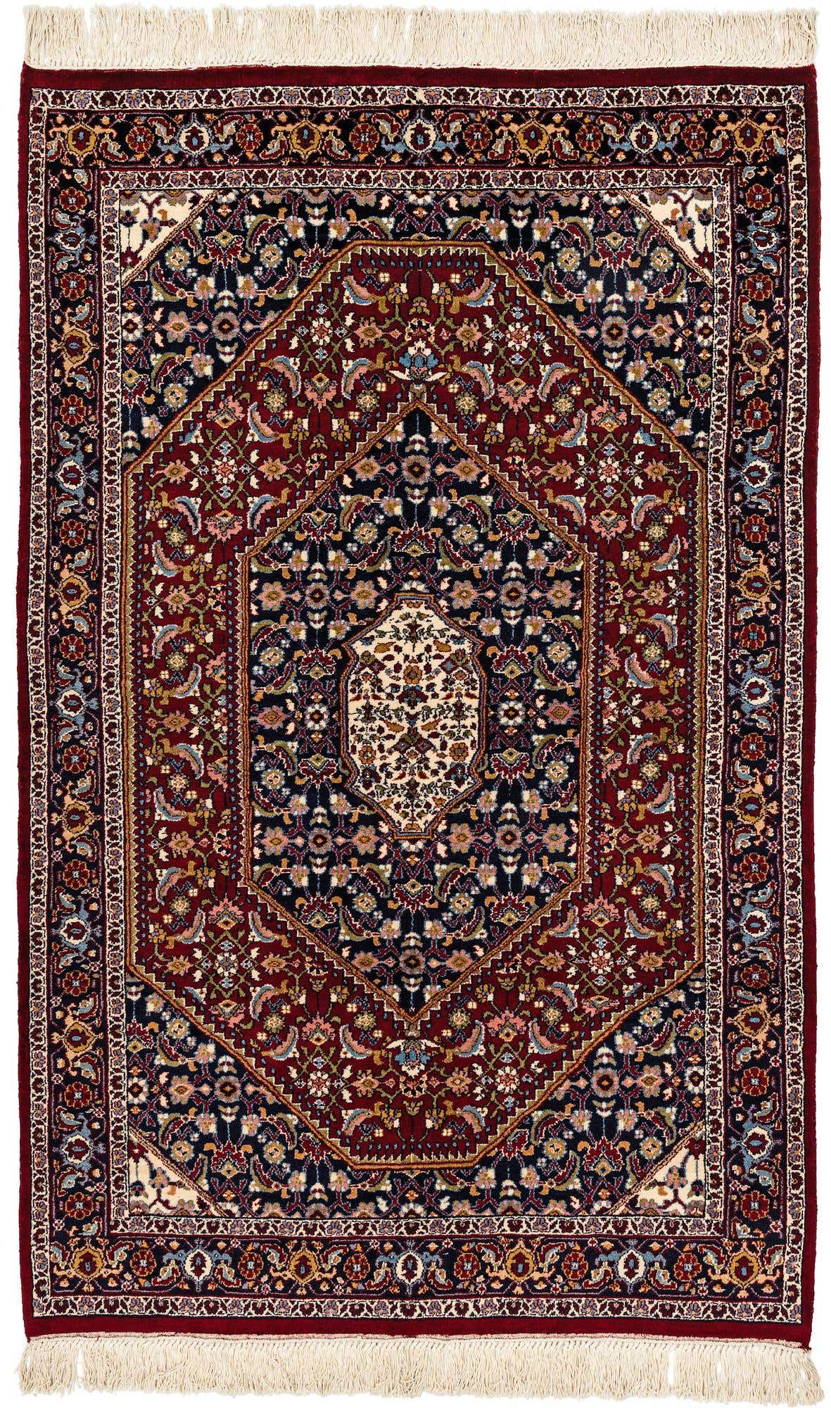 4' 2 x 6' 5 Hand Knotted Birjand Oriental Wool Rug