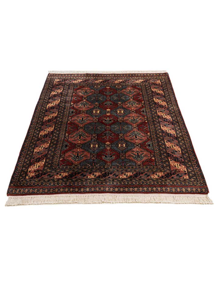 4' 3 x 6' Hand Knotted Bokhara Oriental Wool Rug