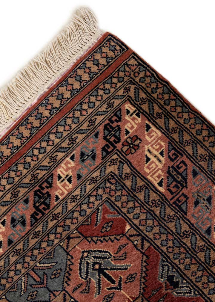 4' 3 x 6' Hand Knotted Bokhara Oriental Wool Rug