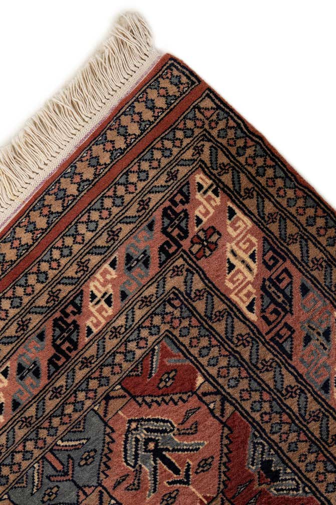 4' 3 x 6' Hand Knotted Bokhara Oriental Wool Rug
