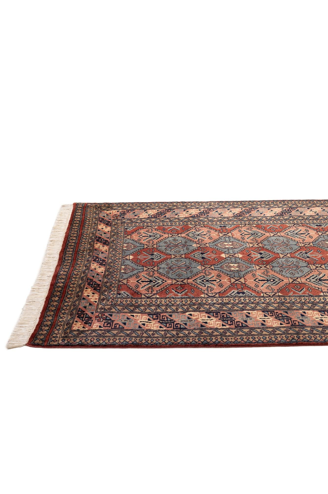 4' 3 x 6' Hand Knotted Bokhara Oriental Wool Rug