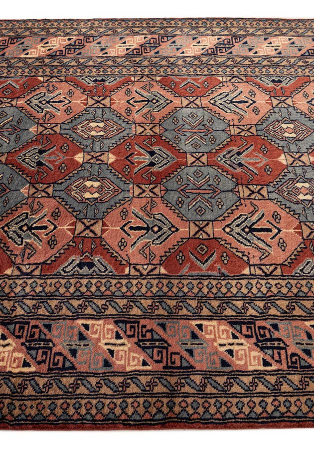 Detail image of 4' 3 x 6' Hand Knotted Bokhara Oriental Wool Rug