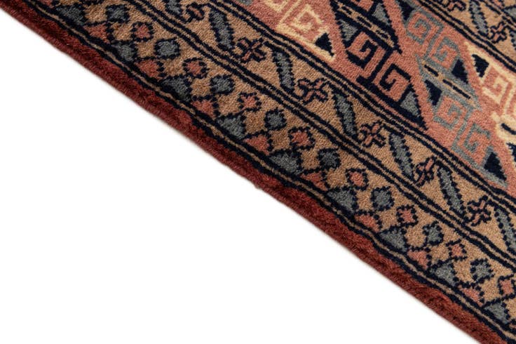 Detail image of 4' 3 x 6' Hand Knotted Bokhara Oriental Wool Rug