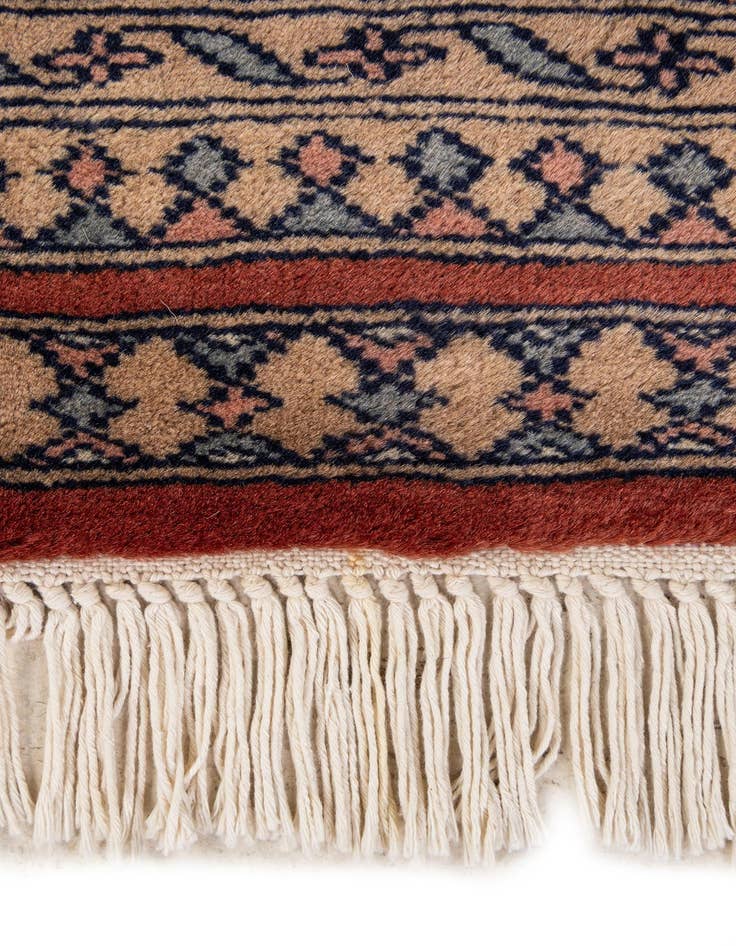 Detail image of 4' 3 x 6'  Hand Knotted Bokhara Oriental Wool Rug