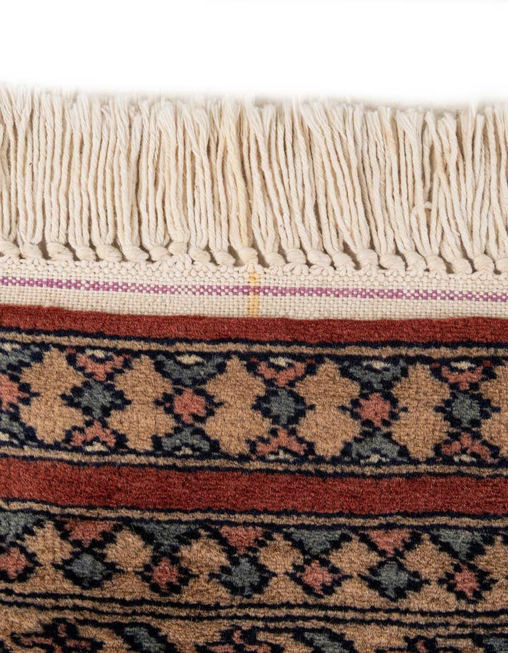 Detail image of 4' 3 x 6'  Hand Knotted Bokhara Oriental Wool Rug