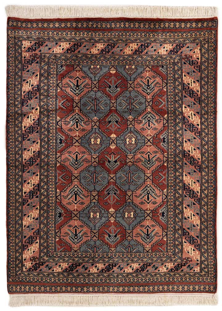 4' 3 x 6' Hand Knotted Bokhara Oriental Wool Rug