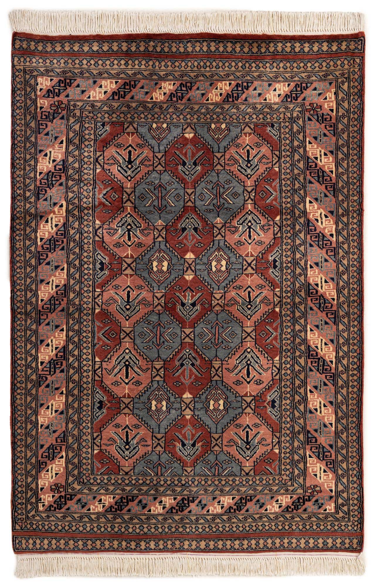4' 3 x 6' Hand Knotted Bokhara Oriental Wool Rug