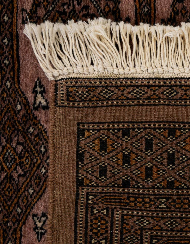 Detail image of 4' 3 x 5' 10  Hand Knotted Bokhara Oriental Wool Rug