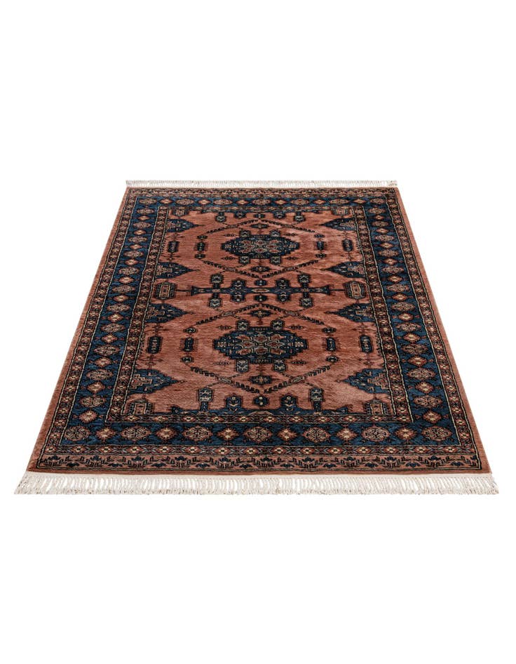 Detail image of 4' 2 x 6' 1 Hand Knotted Bokhara Oriental Wool Rug