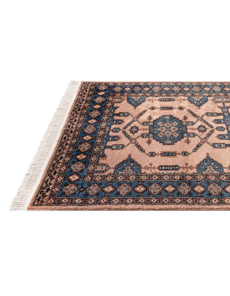 Detail image of 4' 2 x 6' 1 Hand Knotted Bokhara Oriental Wool Rug