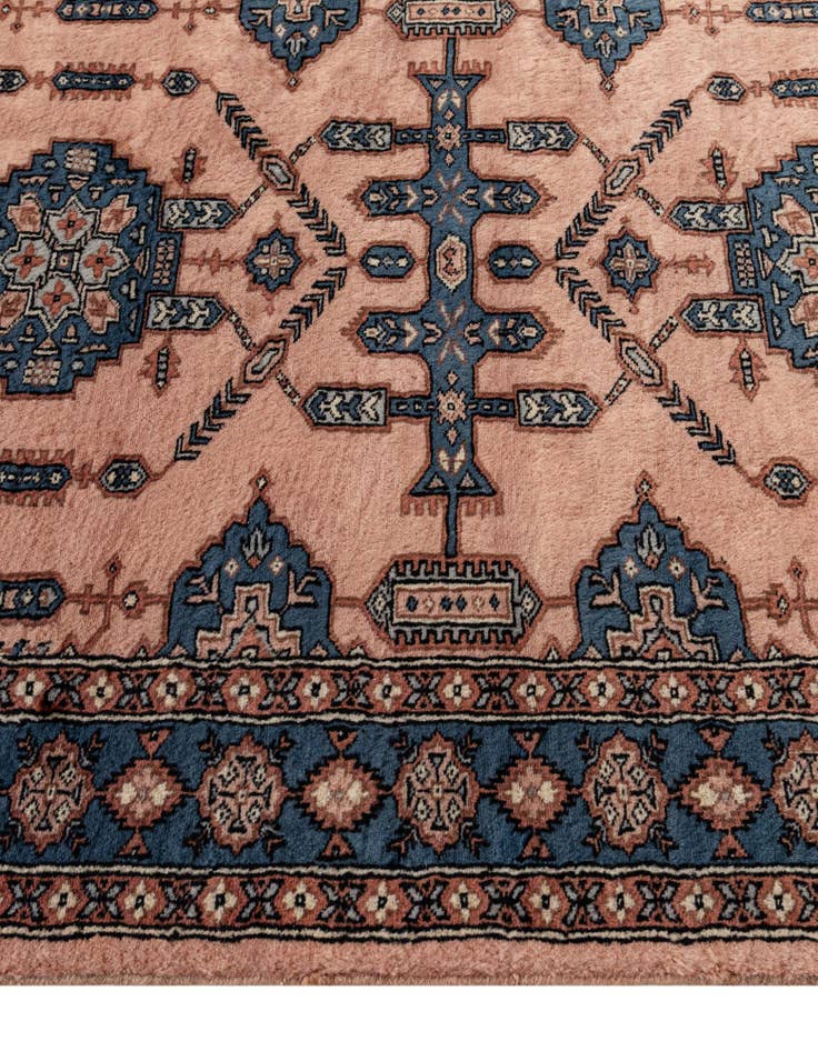 Detail image of 4' 2 x 6' 1 Hand Knotted Bokhara Oriental Wool Rug