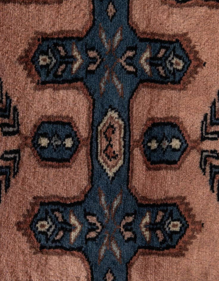 Detail image of 4' 2 x 6' 1 Hand Knotted Bokhara Oriental Wool Rug