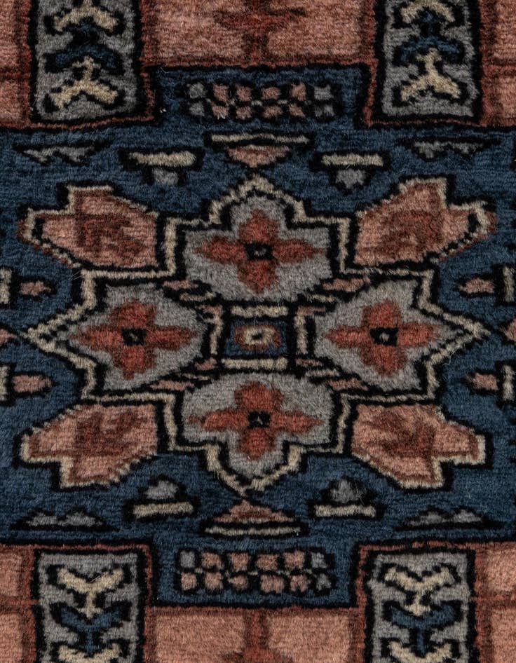 Detail image of 4' 2 x 6' 1 Hand Knotted Bokhara Oriental Wool Rug