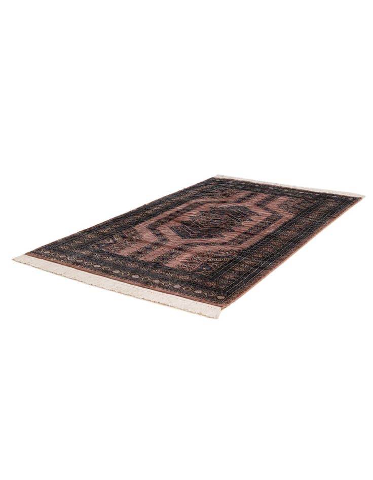 Detail image of 4' 2 x 6' 6 Hand Knotted Bokhara Oriental Wool Rug
