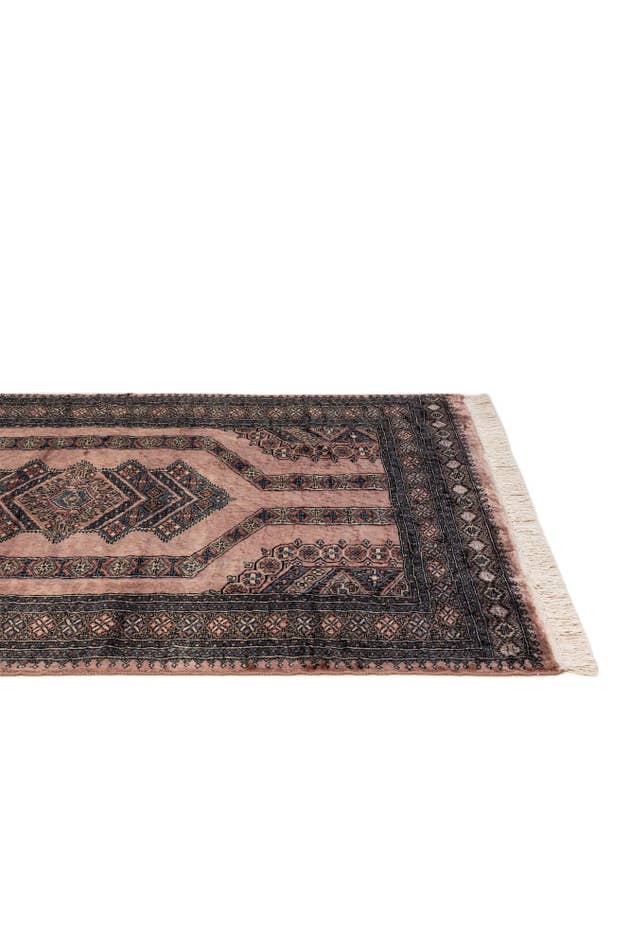 Detail image of 4' 2 x 6' 6 Hand Knotted Bokhara Oriental Wool Rug