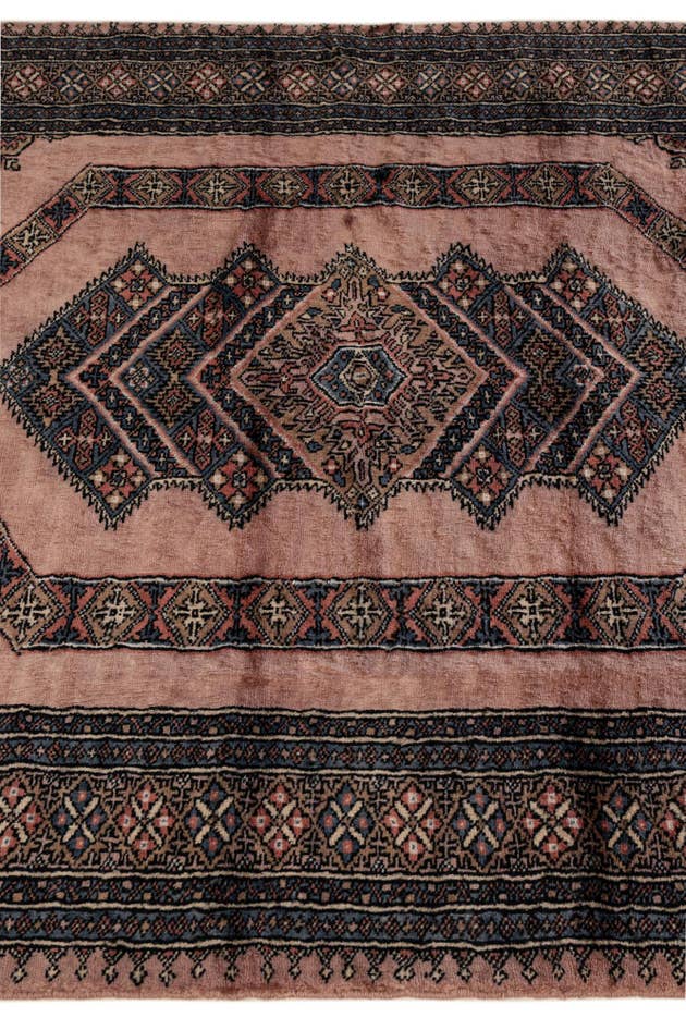 Detail image of 4' 2 x 6' 6 Hand Knotted Bokhara Oriental Wool Rug