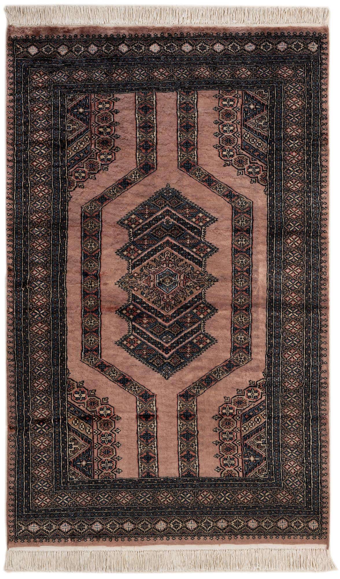 4' 2 x 6' 6 Hand Knotted Bokhara Oriental Wool Rug