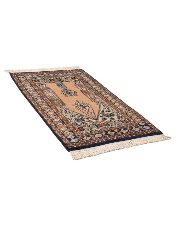 Detail image of 2' 7 x 4' 6 Hand Knotted Bokhara Oriental Wool Rug